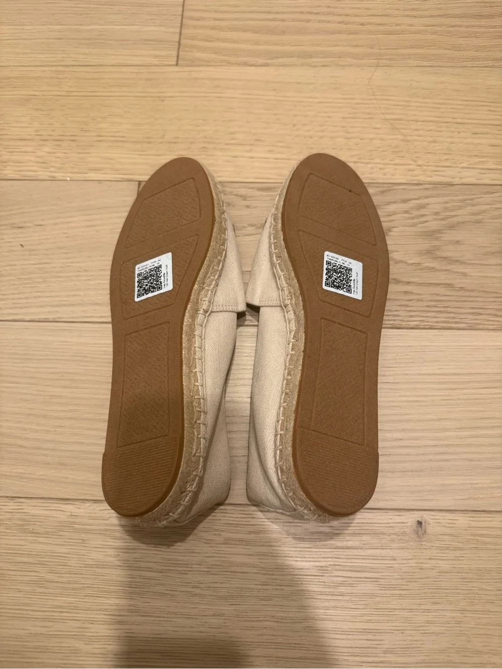 Tory Burch Cream Canvas Espadrilles with Multicolor Logo Accents